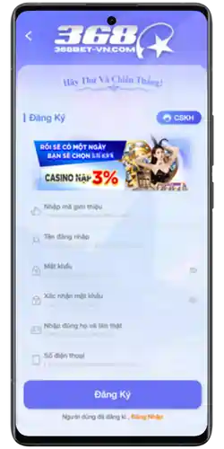 Đăng Ký Tài Khoản Tại 368BET